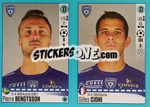 Cromo Pierre Bengtsson / Gilles Cioni - FOOT 2016-2017 - Panini