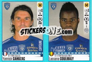 Sticker Yannick Cahuzac / Lassana Coulibaly - FOOT 2016-2017 n. 74 - Panini
