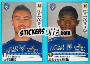Sticker Gaël Danic / Abdoulaye Keita - FOOT 2016-2017 n. 76 - Panini