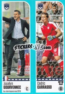 Sticker Jocelyn Gourvennec / Cédric Carrasso - FOOT 2016-2017 n. 92 - Panini