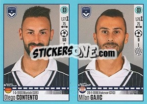 Sticker Diego Contento / Milan Gajic - FOOT 2016-2017 n. 106 - Panini