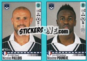 Sticker Nicolas Pallois / Maxime Poundje - FOOT 2016-2017 n. 110 - Panini