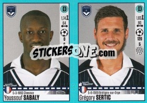 Cromo Youssouf Sabaly / Grégory Sertic - FOOT 2016-2017 - Panini