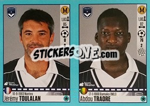 Sticker Jérémy Toulalan / Abdou Traore - FOOT 2016-2017 n. 118 - Panini