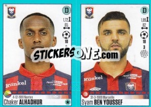 Sticker Chaker Alhadhur / Syam Ben Youssef - FOOT 2016-2017 n. 148 - Panini