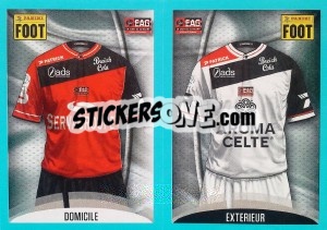 Sticker Guingamp Maillot Domicile - Maillot Extérieur - FOOT 2016-2017 n. 216 - Panini