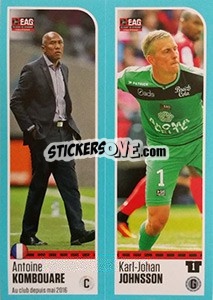 Sticker Antoine Kombouare / Karl-Johan Johnsson - FOOT 2016-2017 n. 218 - Panini
