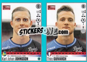 Sticker Karl-Johan Johnsson / Théo Guivarch - FOOT 2016-2017 n. 230 - Panini
