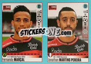 Sticker Fernando Marçal / Jonathan Martins Pereira - FOOT 2016-2017 - Panini