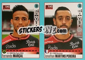 Cromo Fernando Marçal / Jonathan Martins Pereira - FOOT 2016-2017 - Panini