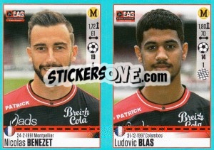 Sticker Nicolas Benezet / Ludovic Blas - FOOT 2016-2017 - Panini