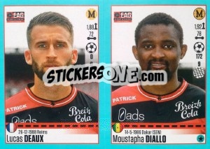 Sticker Lucas Deaux / Moustapha Diallo - FOOT 2016-2017 n. 244 - Panini