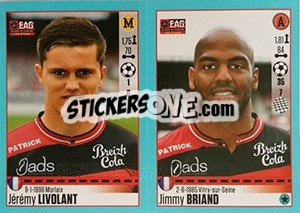 Cromo Jérémy Livolant / Jimmy Briand - FOOT 2016-2017 - Panini