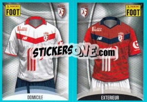 Sticker Lille Maillot Domicile - Maillot Extérieur - FOOT 2016-2017 - Panini