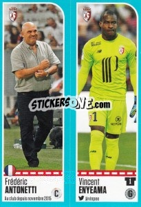 Cromo Frédéric Antonetti / Vincent Enyeama - FOOT 2016-2017 - Panini