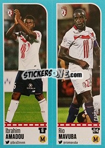 Sticker Ibrahim Amadou / Rio Mavuba - FOOT 2016-2017 n. 266 - Panini