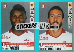 Sticker Ibrahim Amadou / Morgan Amalfitano - FOOT 2016-2017 - Panini