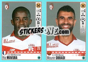 Sticker Rio Mavuba / Mounir Obbadi - FOOT 2016-2017 - Panini