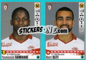 Sticker Younousse Sankhare / Naim Sliti - FOOT 2016-2017 - Panini