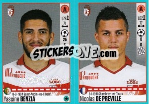 Sticker Yassine Benzia / Nicolas De Preville - FOOT 2016-2017 n. 290 - Panini