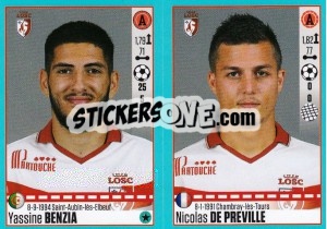 Sticker Yassine Benzia / Nicolas De Preville - FOOT 2016-2017 - Panini