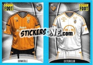 Sticker Lorient Maillot Domicile - Maillot Extérieur - FOOT 2016-2017 n. 300 - Panini