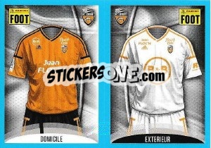 Figurina Lorient Maillot Domicile - Maillot Extérieur - FOOT 2016-2017 - Panini