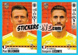 Sticker Paul Delecroix / Benjamin Lecomte - FOOT 2016-2017 - Panini