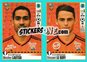 Sticker Wesley Lautoa / Vincent Le Goff - FOOT 2016-2017 n. 318 - Panini