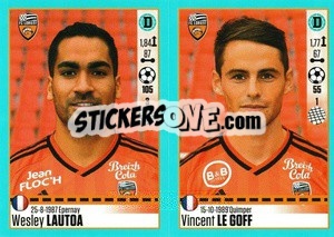 Figurina Wesley Lautoa / Vincent Le Goff - FOOT 2016-2017 - Panini