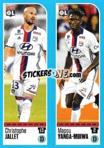 Sticker Christophe Jallet / Mapou Yanga-Mbiwa - FOOT 2016-2017 - Panini