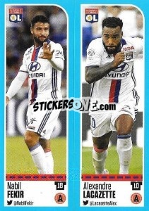 Sticker Nabil Fekir / Alexandre Lacazette - FOOT 2016-2017 n. 354 - Panini