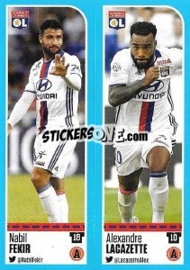 Figurina Nabil Fekir / Alexandre Lacazette - FOOT 2016-2017 - Panini