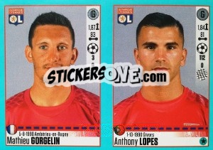 Sticker Mathieu Gorgelin / Anthony Lopes - FOOT 2016-2017 n. 356 - Panini