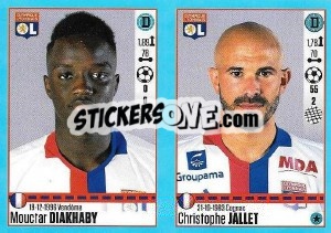 Sticker Mouctar Diakhaby / Christophe Jallet - FOOT 2016-2017 - Panini