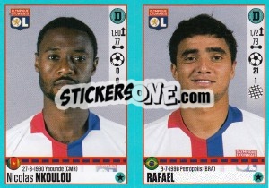 Cromo Nicolas Nkoulou / Rafael Da Silva - FOOT 2016-2017 - Panini