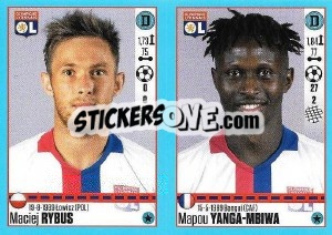 Sticker Maciej Rybus / Mapou Yanga-Mbiwa - FOOT 2016-2017 - Panini