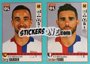 Sticker Sergi Darder / Jordan Ferri - FOOT 2016-2017 - Panini