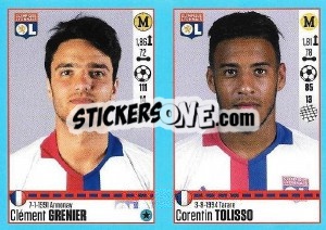 Sticker Clément Grenier / Corentin Tolisso - FOOT 2016-2017 n. 370 - Panini