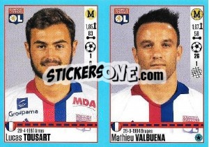 Sticker Lucas Tousart / Mathieu Valbuena - FOOT 2016-2017 n. 372 - Panini