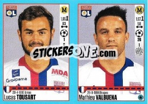 Figurina Lucas Tousart / Mathieu Valbuena - FOOT 2016-2017 - Panini