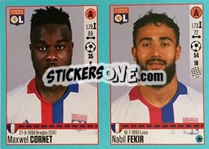 Sticker Maxwel Cornet / Nabil Fekir - FOOT 2016-2017 n. 374 - Panini