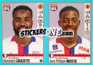Sticker Alexandre Lacazette / Jean-Philippe Mateta - FOOT 2016-2017 n. 378 - Panini