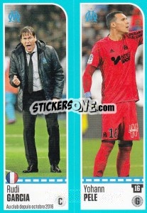 Sticker Rudi Garcia / Yohann Pele - FOOT 2016-2017 - Panini