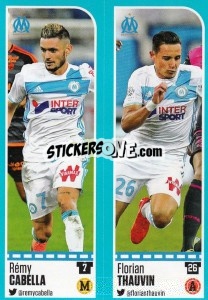 Cromo Rémy Cabella / Florian Thauvin - FOOT 2016-2017 - Panini