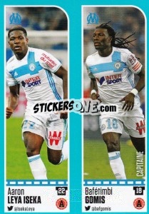 Sticker Aaron Leya Iseka / Bafétimbi Gomis - FOOT 2016-2017 n. 396 - Panini