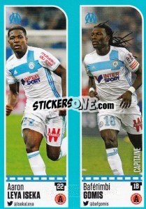 Sticker Aaron Leya Iseka / Bafétimbi Gomis - FOOT 2016-2017 - Panini