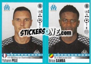 Sticker Yohann Pele / Brice Samba - FOOT 2016-2017 n. 398 - Panini