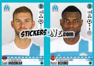 Sticker Gaël Andonian / Henri Bedimo - FOOT 2016-2017 n. 400 - Panini