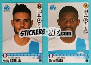 Sticker Rémy Cabella / Abou Diaby - FOOT 2016-2017 n. 408 - Panini